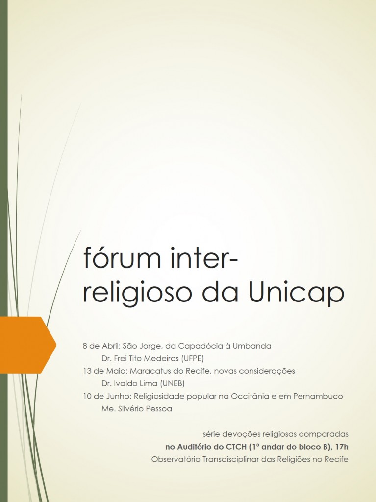 fórum inter-religioso da Unicap