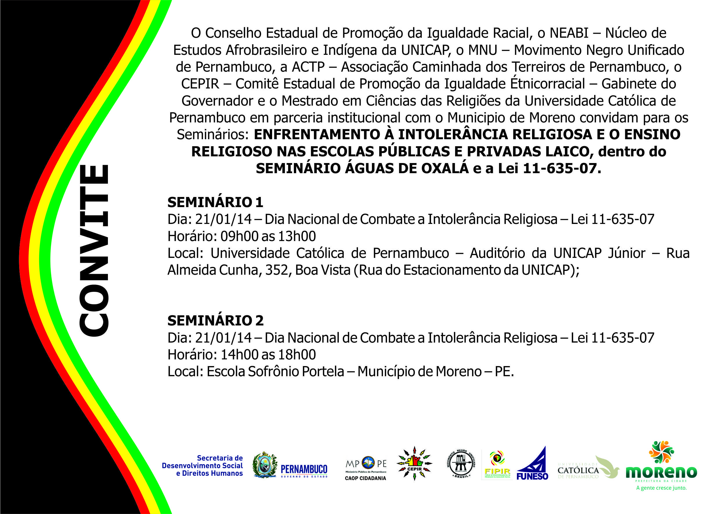 Convite Seminarios